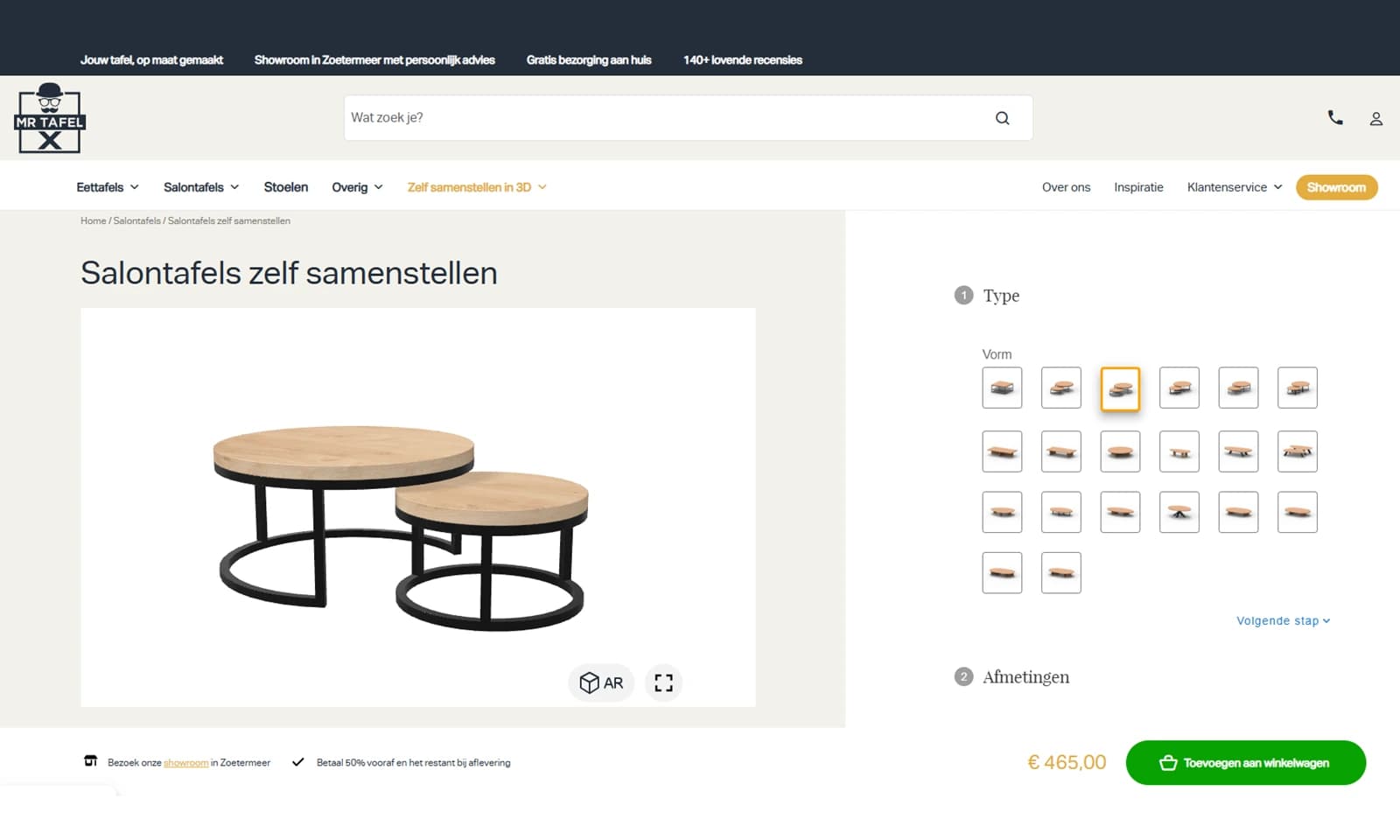 3D Table Configurator
